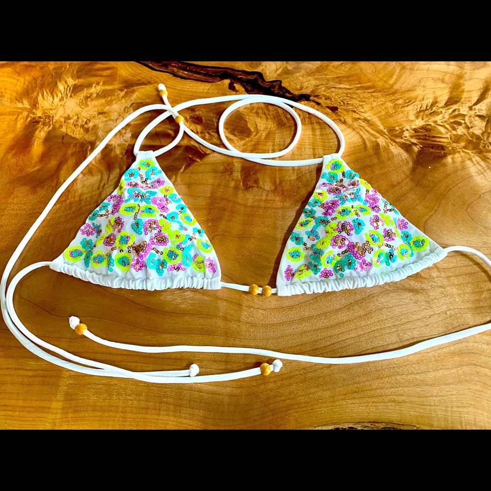 Victoria’s Secret Bikini Top - Sequin Detail- Like New condition